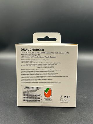 Carregador Samsung 35W PD - USB-C/USB-A