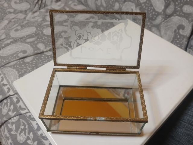 Caja joyero cristal vintage