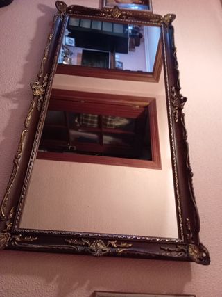 Espejo antiguo madera - Dorado