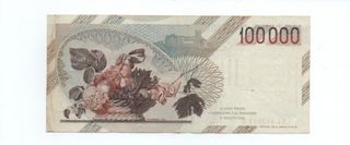 Banconota 100.000 Lire Italia