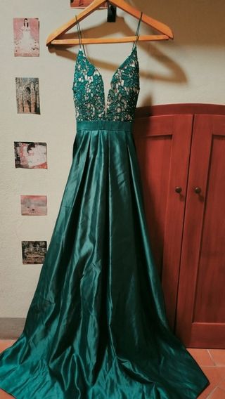 Vestito cerimonia verde tg.M