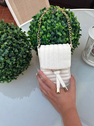 Bolso bandolera blanco mini