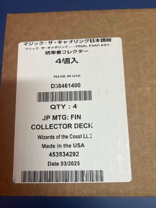 Final Fantasy Japonés 4 Mazos Collector Sellados