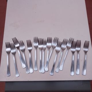 15 Tenedores Postre Metal
