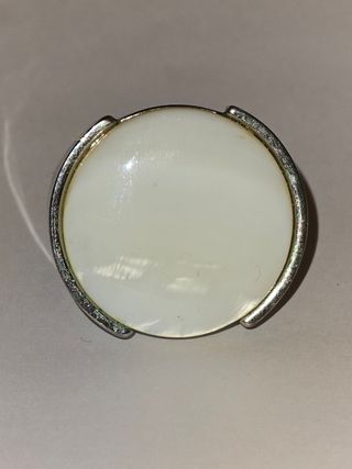 Anillo plata blanco circular