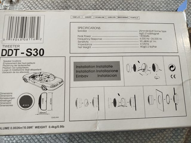 Altavoces Alpine DDT-S30