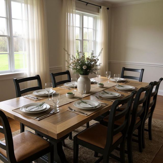 Tavolo legno + 6 sedie