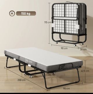 Cama plegable metalica