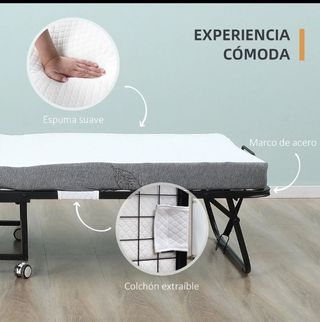 Cama plegable metalica