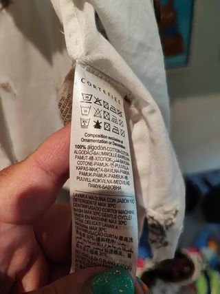 Blusa Cortefiel blanca sin mangas