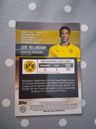 Bellingham Borussia Dortmund TOPPS RC CHAMPIONS 54