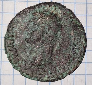Moneda romana!As de Germánico!Buena conservacion!