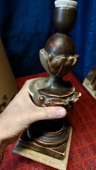 Coppia Antiche Lampade Da Tavolo Abatjour primi900