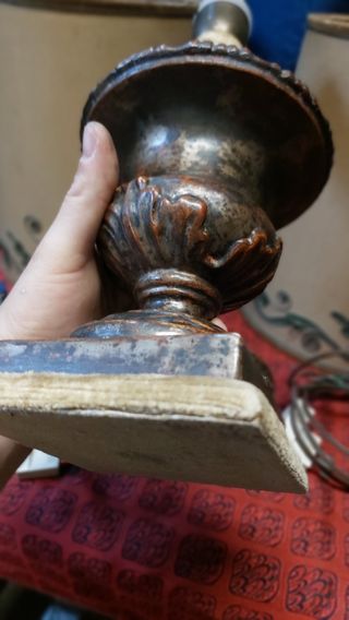 Coppia Antiche Lampade Da Tavolo Abatjour primi900