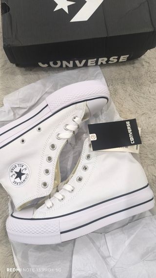 Converse plataforma blancas mujer