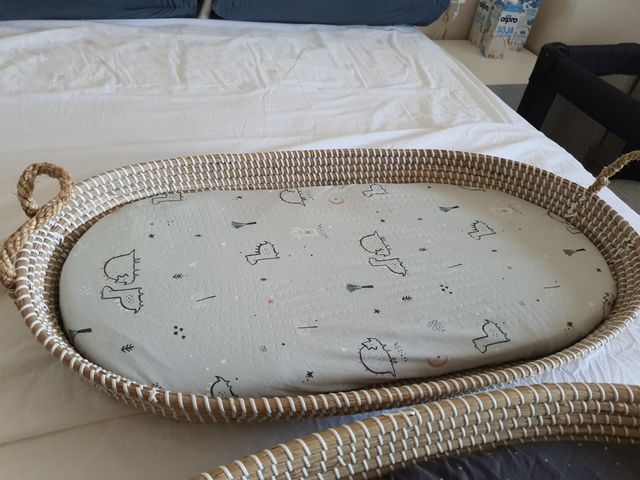 Cesta cambiador bebé mimbre