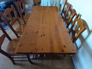 Mesa Comedor 8 Sillas Madera