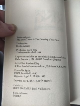 Lote Pack Trilogía La Torre Oscura Stephen King 