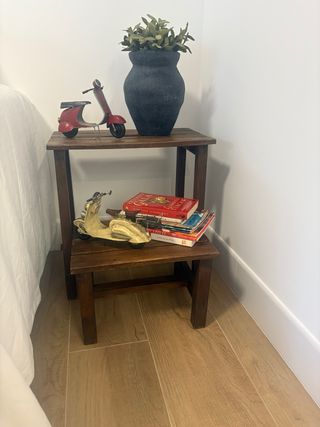 Mueble auxiliar 2 niveles madera.