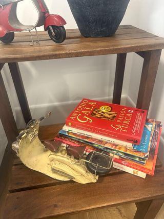 Mueble auxiliar 2 niveles madera.