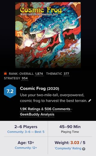 Cosmic Frog - Juego de Mesa (EN, ES)