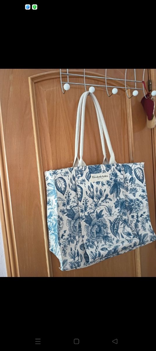 Bolso Elizabeth Arden - Azul y Beige