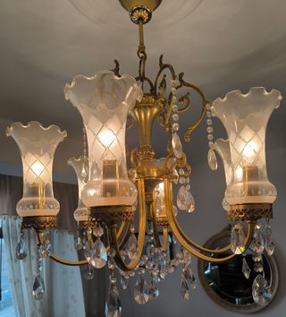 Lampara araña cristales