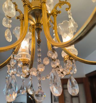 Lampara araña cristales