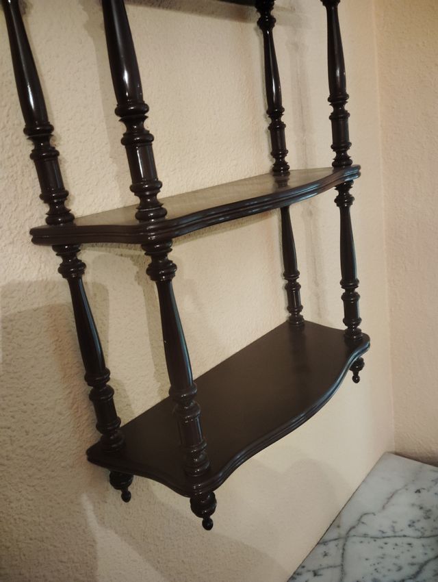 Estantería 3 baldas - Imitación de madera oscura