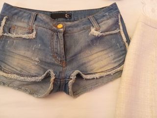 Shorts Just Cavalli blue vita bassa