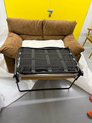 Sofa cama marrón Antelina con antimancha