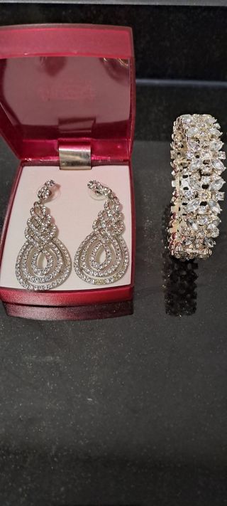 Joyas Novia:Pendientes y Pulsera