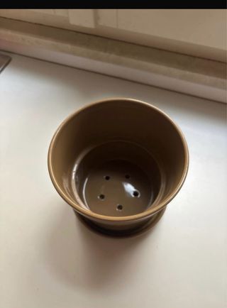 Vaso piante ceramica beige 12cm