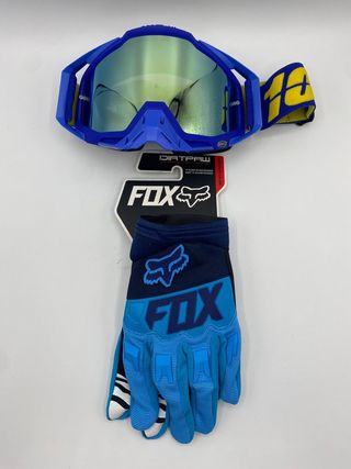 Gafas 100% y guantes fox