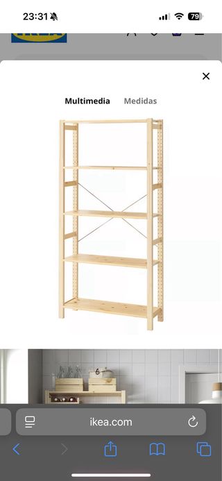 Scaffale IVAR. Pino.