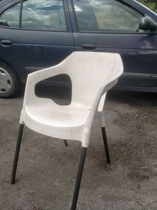 Silla terraza blanca