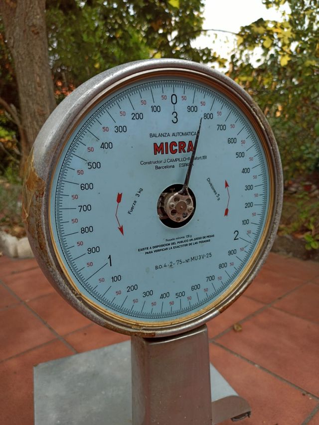 Balanza antigua MICRA - 3000g. Decoración Vintage