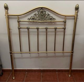 Cabecero cama forja dorado