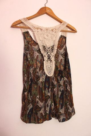 Top boho crochet