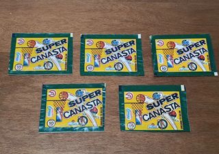 Lote X5 Sobres Super Canasta NBA Nuevos Años 80