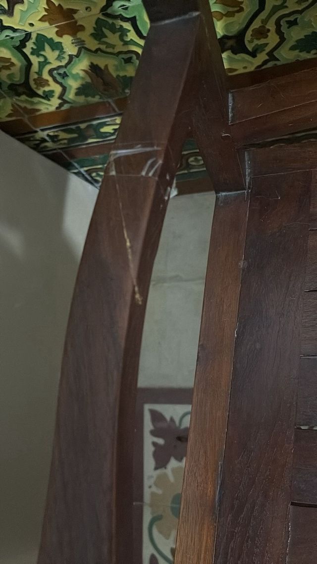 Silla vintage madera marrón