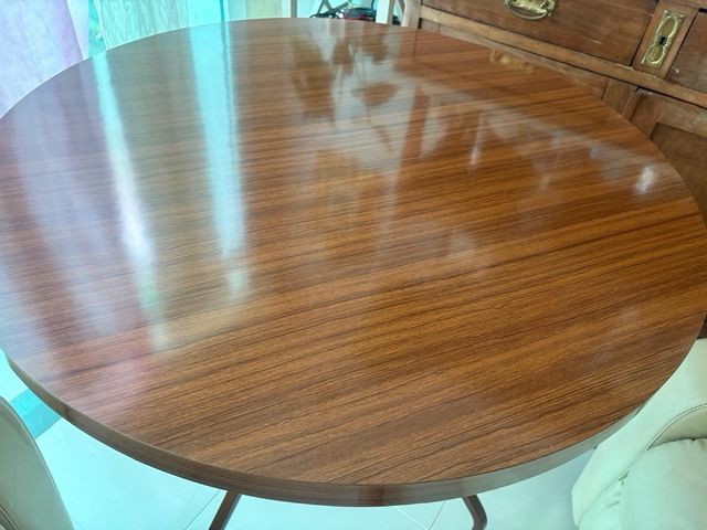 Mesa camilla redonda madera metal