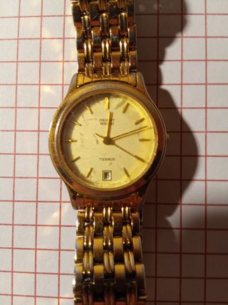 Reloj Orient Vernus mujer, chapado oro