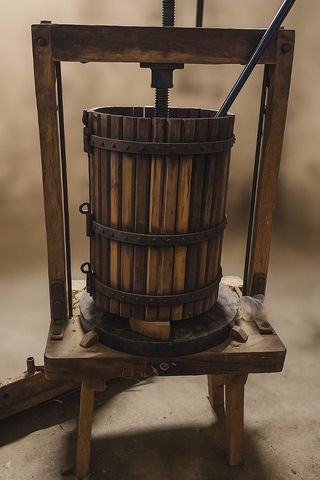 Prensa de vino antigua