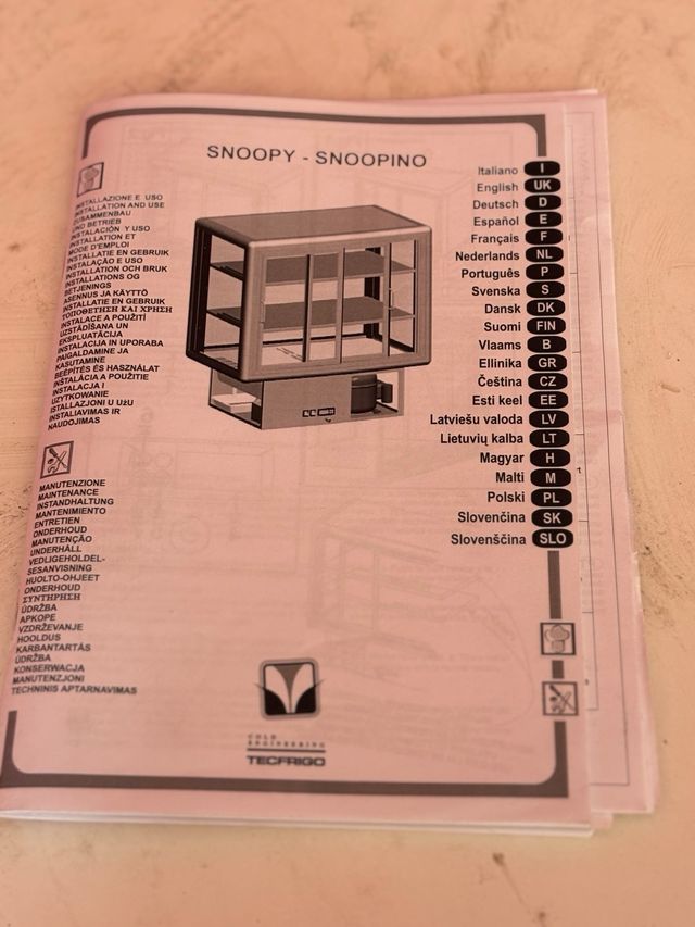 Vetrina frigo Tecfrigo Snoopy