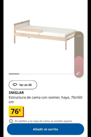 Cama infantil Ikea Sniglar