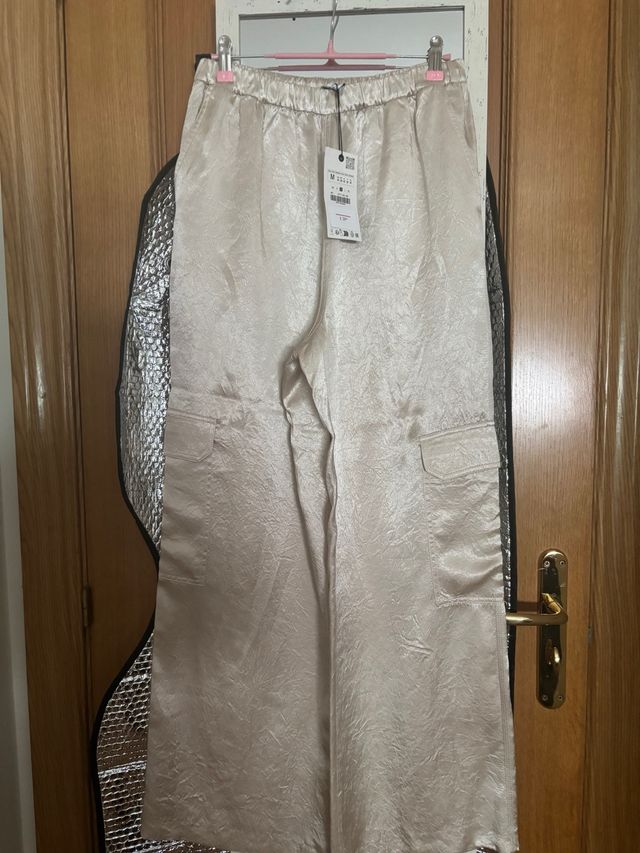 Pantalones Zara beige M