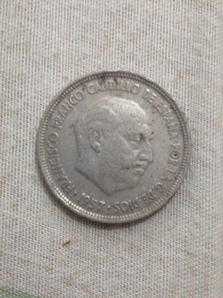 Monedas antiguas España: 100, 50, 25, 5, 1 peseta