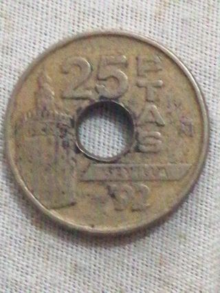 Monedas antiguas España: 100, 50, 25, 5, 1 peseta