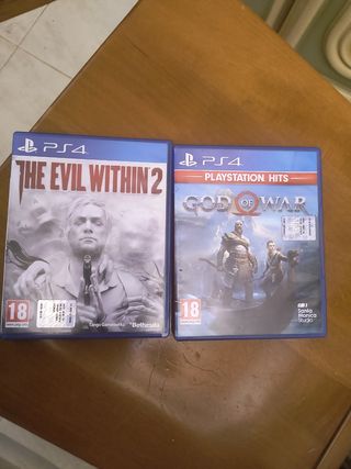 God of war (20€), the evil within 2 (10€)